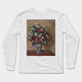 Still Life with Peonies and Mock Orange by Camille Pissarro Long Sleeve T-Shirt